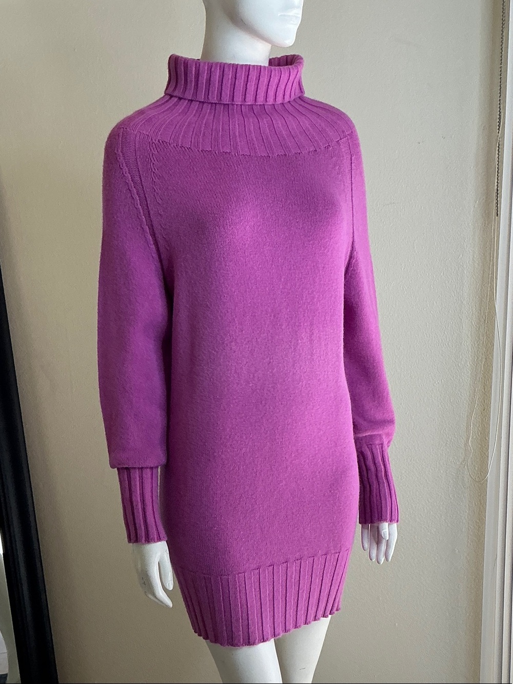 Women’s Purple Turtleneck Sweater Dress